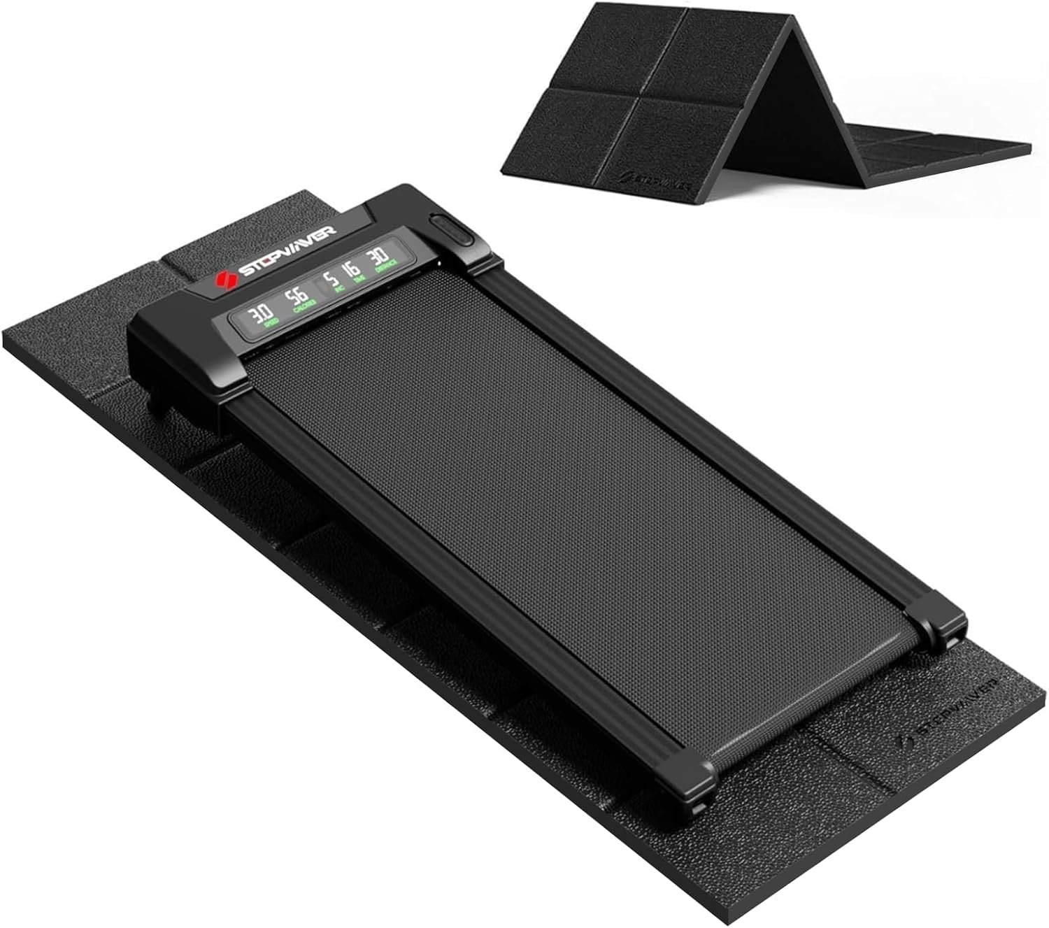 Stepwaver Walking Pad Mat for Carpet Floor, 68″x24″, Treamill Mat for Hardwood Floors, High Density, 0.2″ Thickness, Folable, Floor Protection for Bike, Elliptical, Treadmill