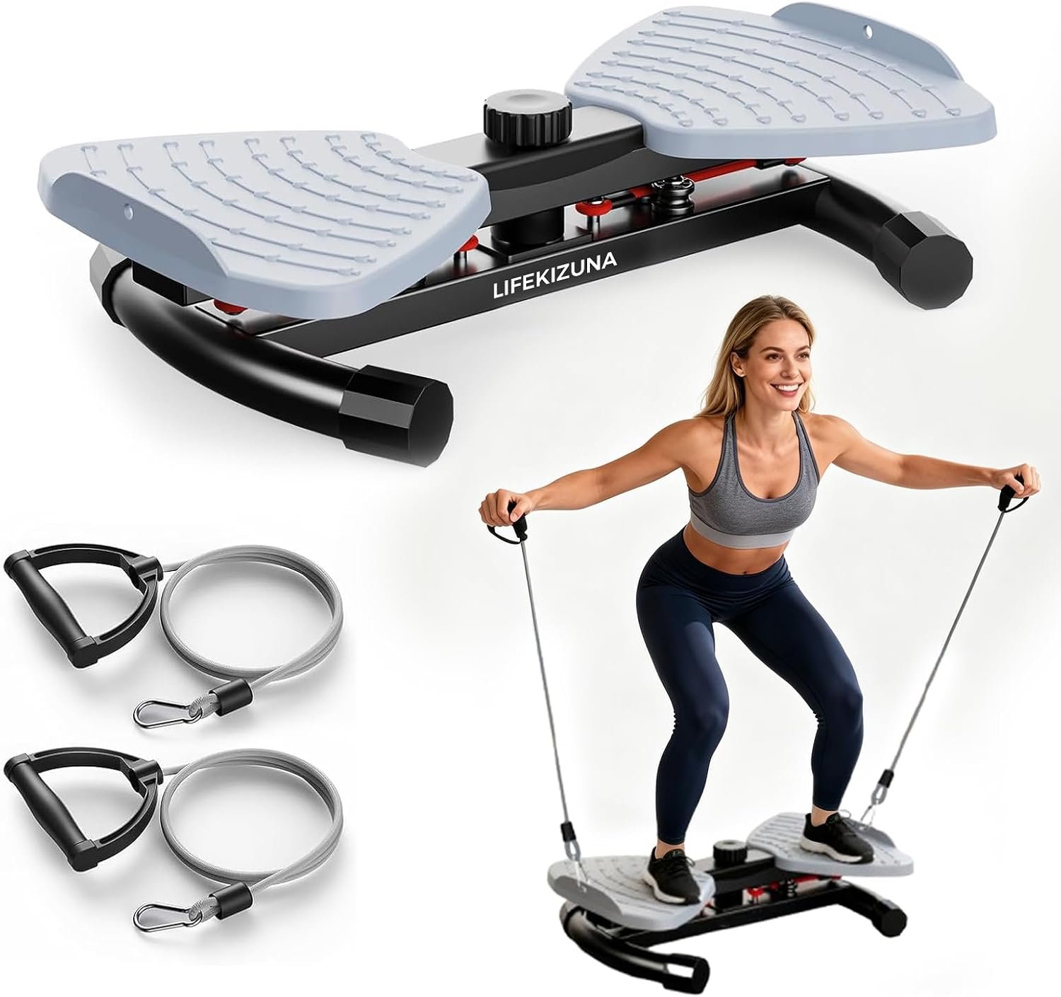 Waist Twister Machine Exercise, Ab Twister Board with 350 lbs Capacity, 20dB Ultra-Quiet Noiseless Home Gym Exercise Equipment for Women and Men