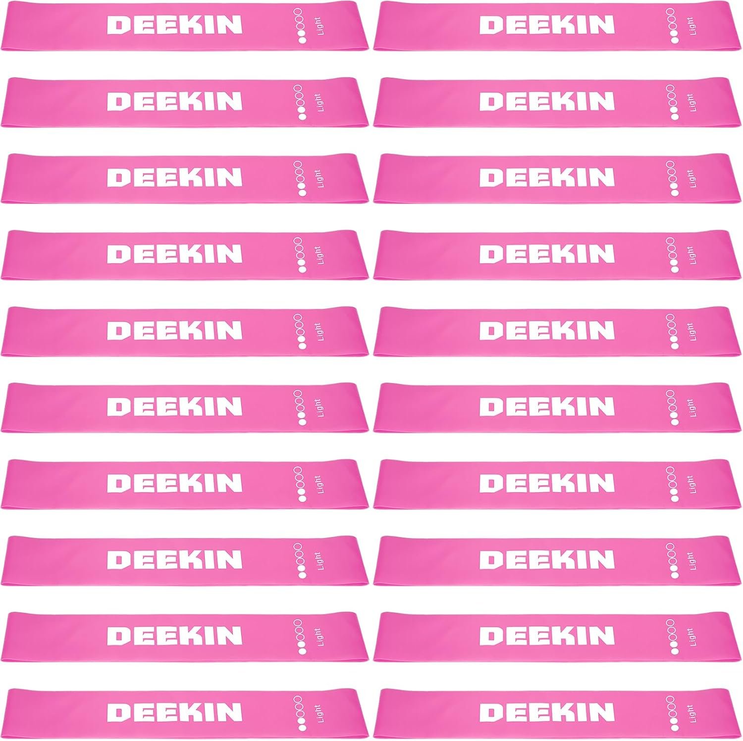 DEEKIN 20 Pcs Resistance Bands Resistance Loop Exercise Bands Exercise Equipment Elastic Drag Ring for Women and Men Home Fitness, Gym, Yoga