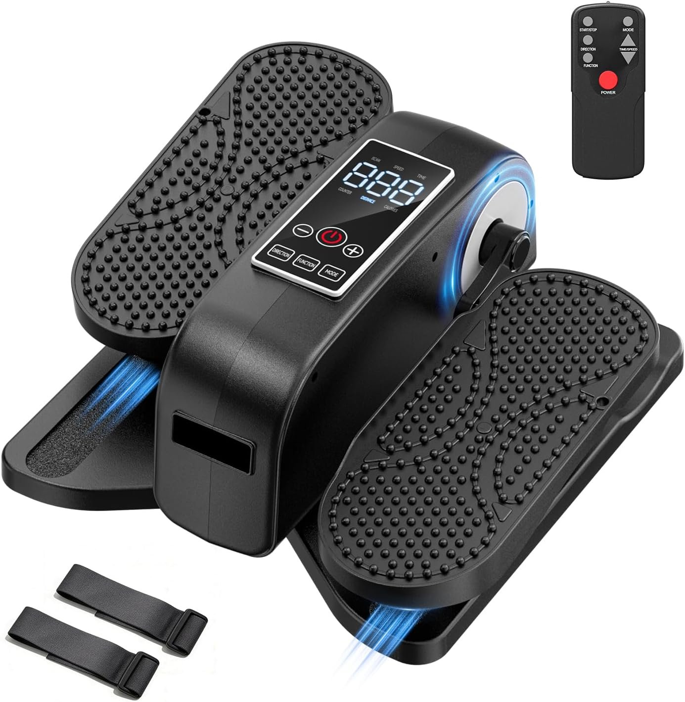 HOMGIM Under Desk Elliptical Machine – Quiet Motorized Leg Exerciser with Smart Remote, 12-Speed Manual Programs Auto/3 Auto Programs LCD Display & Bidirectional Motion for Home/Office