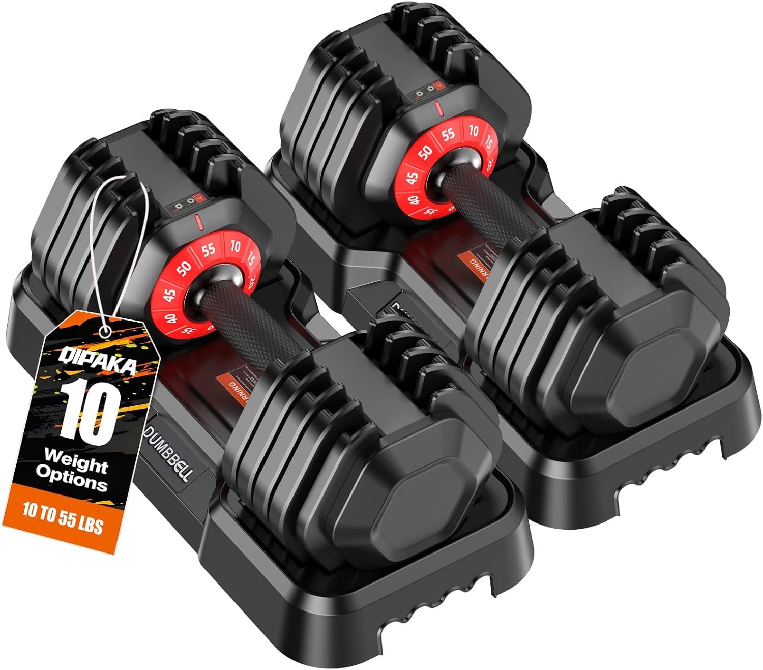 All in One Adjustable Dumbbells Set with Anti-Slip Handle for Home Gym | 25/26.5/52.5/55/85lbs Free Weights Dumbbells Set, 1 Sec Adjust Weights Set for Strength Training