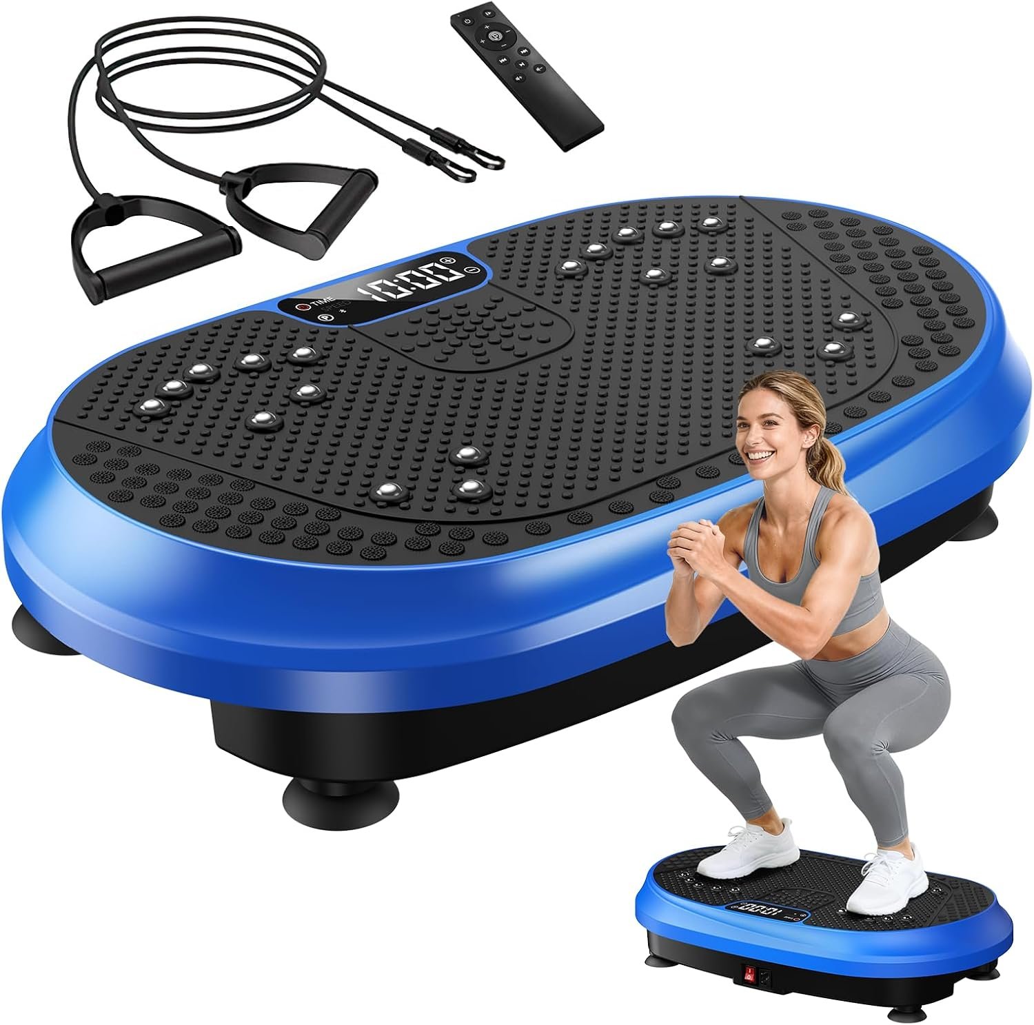 Vibration Plate Exercise Machine for Lymphatic Drainage, Vibrating Fitness Platform 450 lbs Capacity Full Body Shaker Workout Equipment, Vibration Platform Machine Shaping Vibrate Board Sport for Home