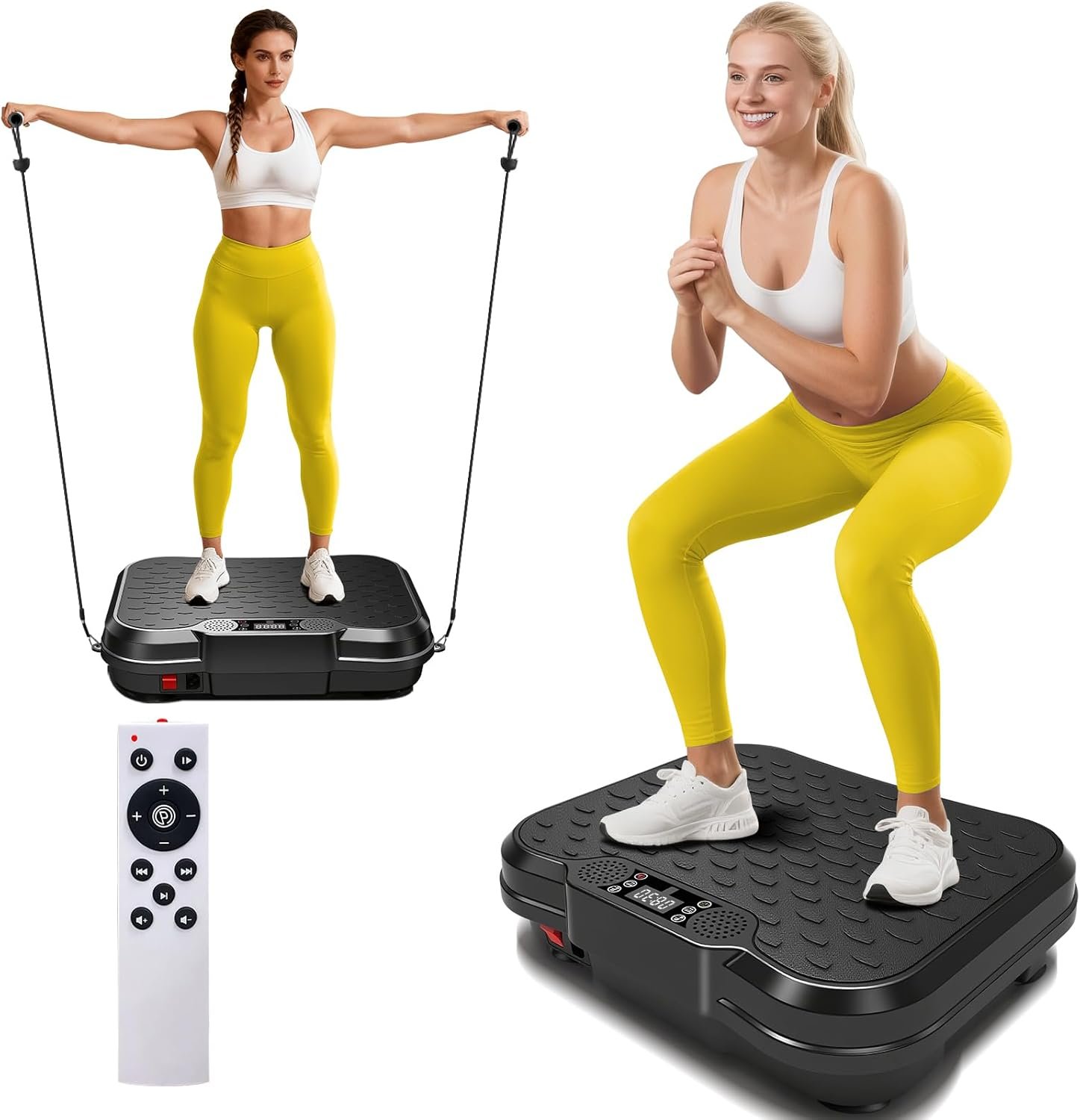 NXSCI Vibration Plate Exercise Machine, Vibration Plate for Lymphatic Drainage Weight Loss, Shake Plate with 250 Speed Levels, 400 Lbs Capacity Full Body Workout for Home Office Gym