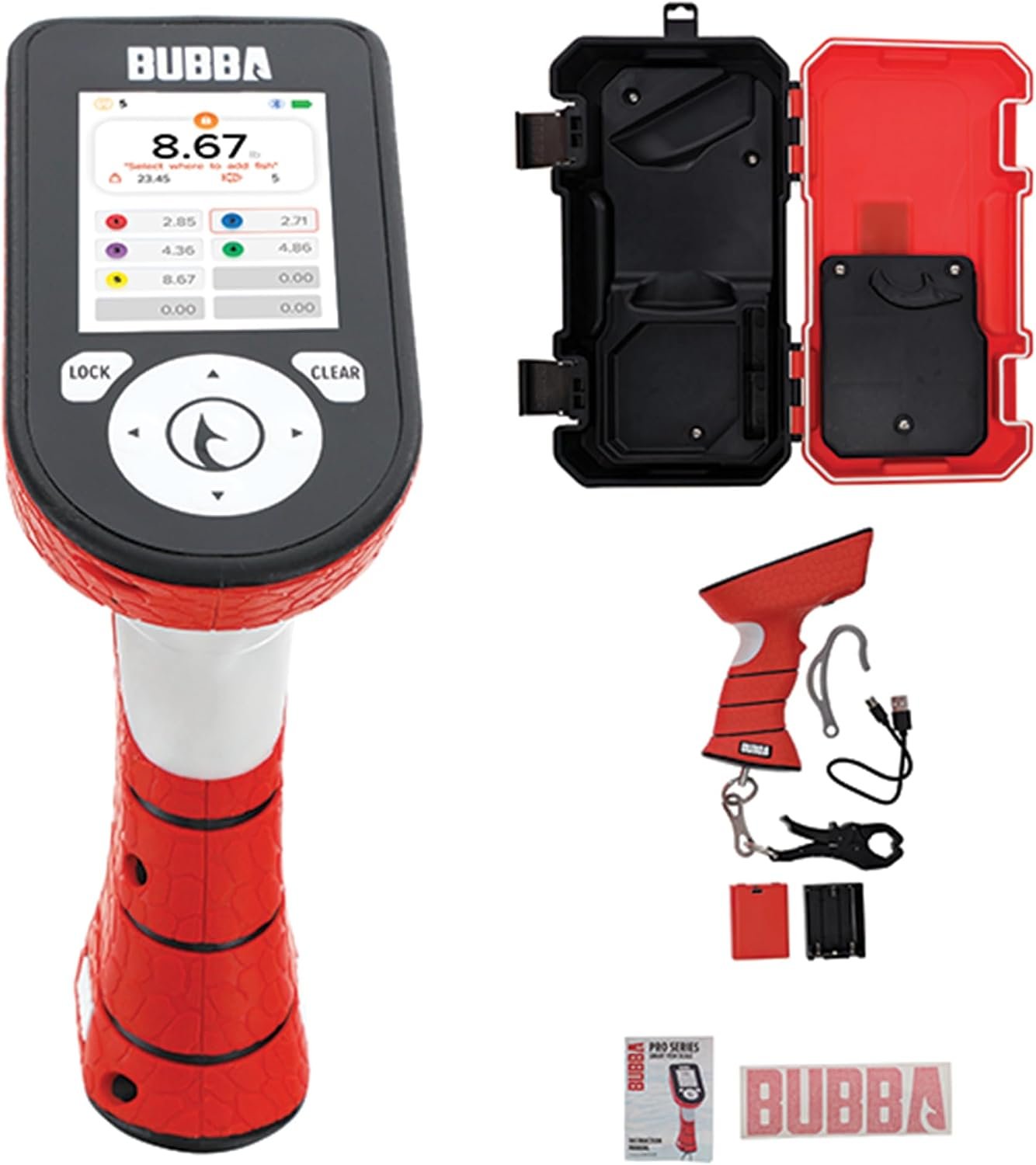 BUBBA Pro Series Smart Fish Scale – Tournament Fishing Tool with Bluetooth & Rechargeable Battery – 3 Modes, Digital Color Screen, 60lb Limit