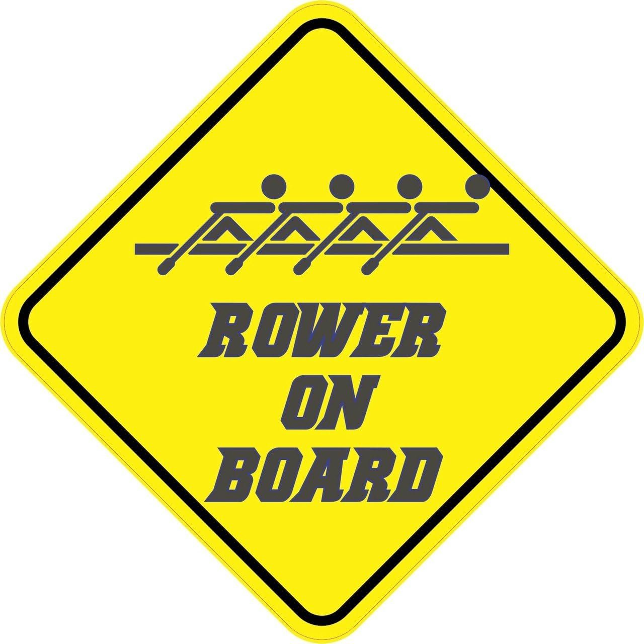 StickerTalk Rower on Board Magnet, 5 inches by 5 inches