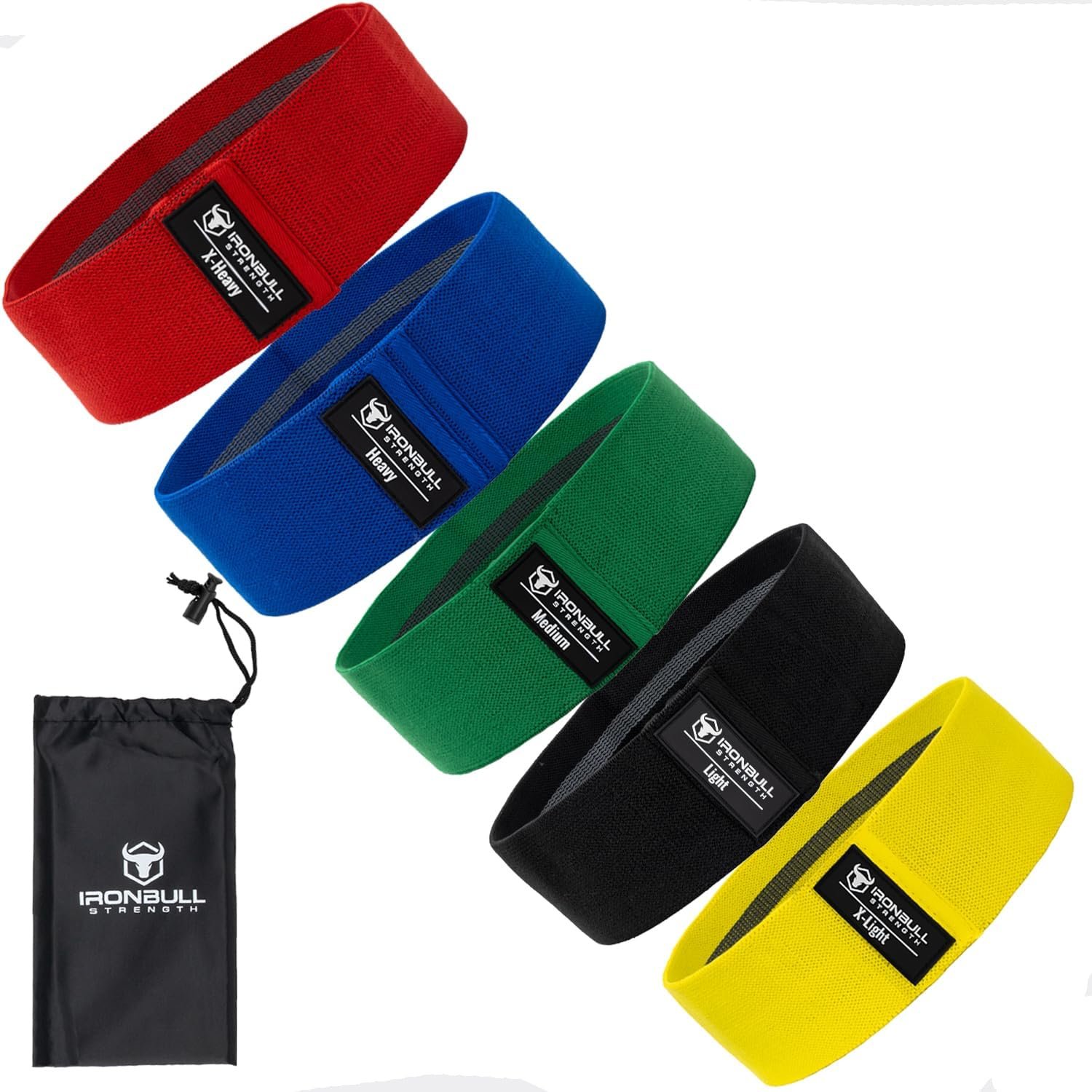 Resistance Bands for Working Out (Set of 5) – Elastic Bands for Exercise & Physical Therapy – Loop Resistance Bands for Glutes, Home Workouts, Yoga, Pilates, Stretching & Legs