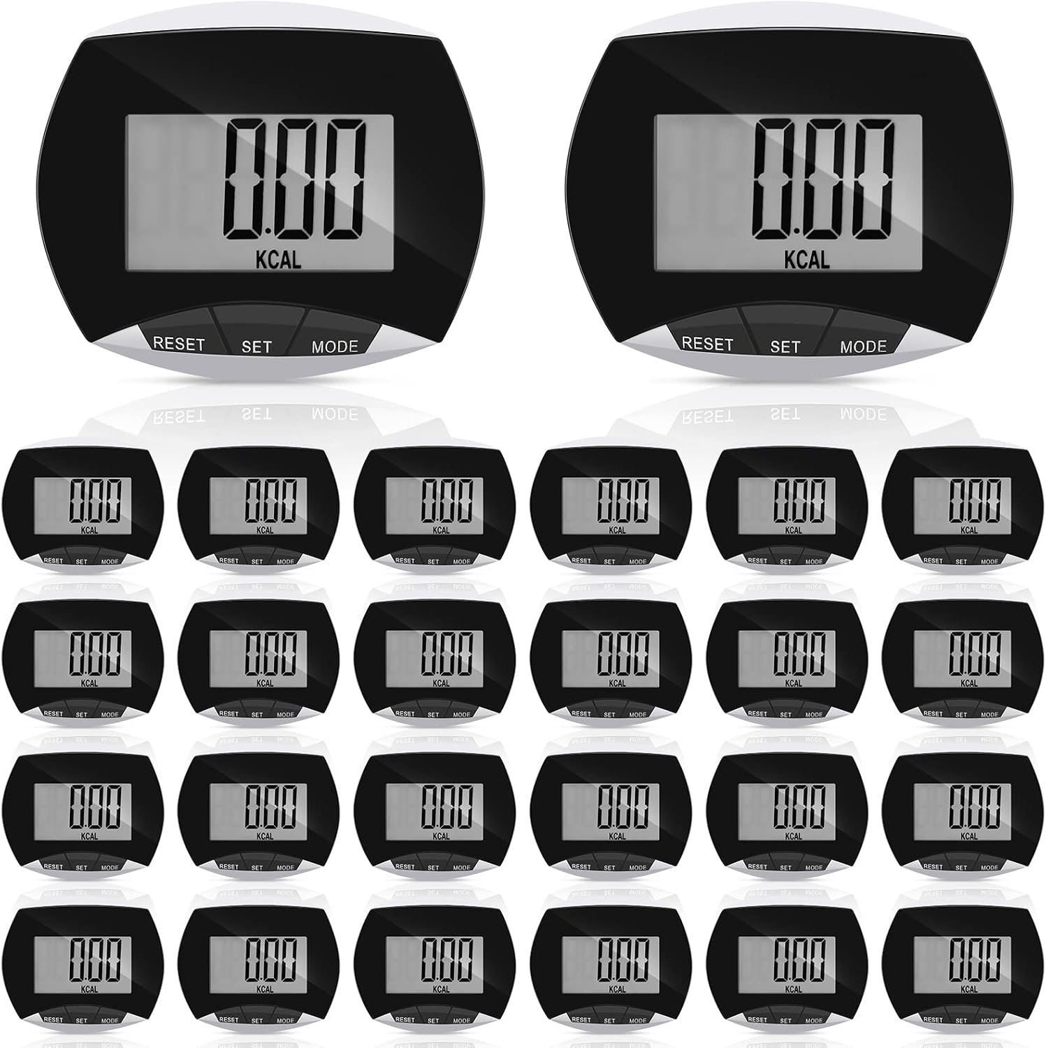 Weewooday Pedometer for Walking Steps and Miles Simple Pedometer Clip on with Large Digital Display Portable LCD Step Counter Bulk Gift for Women Men Adults