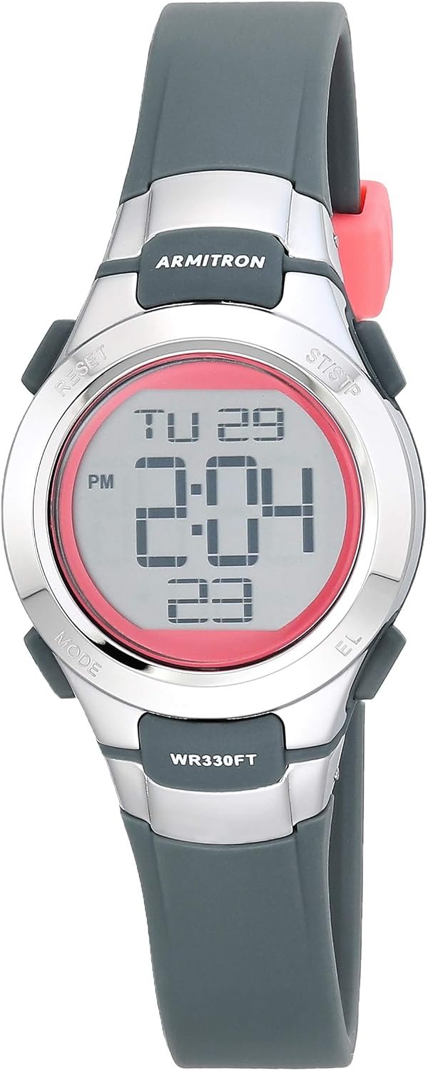 Armitron Sport Women’s Digital Chronograph Resin Strap Watch, 45/7012