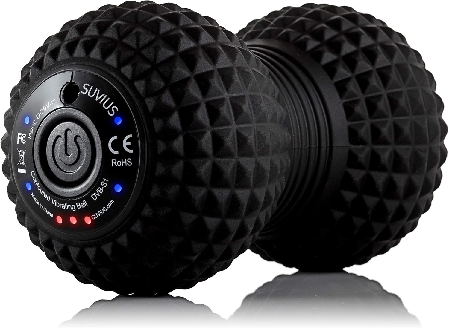 Vibrating Peanut Roller – 4 Vibration Levels – Rechargeable – Muscle Roller for Deep Tissue Massage and Muscle Recovery – Massager for Back, Neck, Foot, Leg, and Body – Black