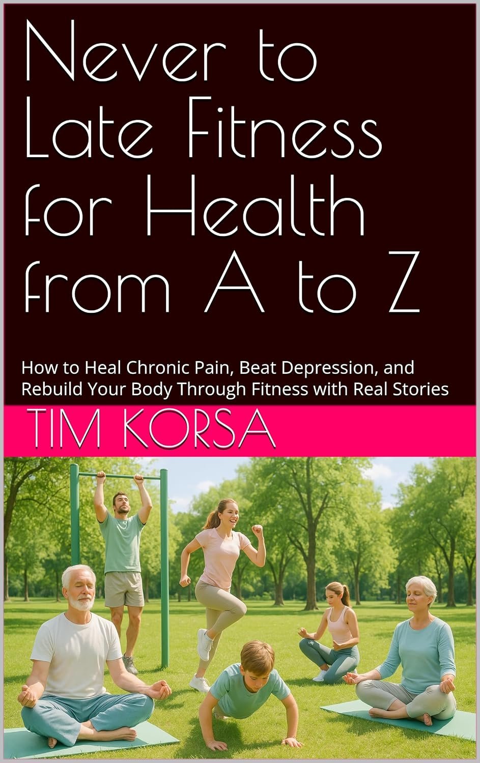 Never to Late Fitness for Health from A to Z: How to Heal Chronic Pain, Beat Depression, and Rebuild Your Body Through Fitness with Real Stories