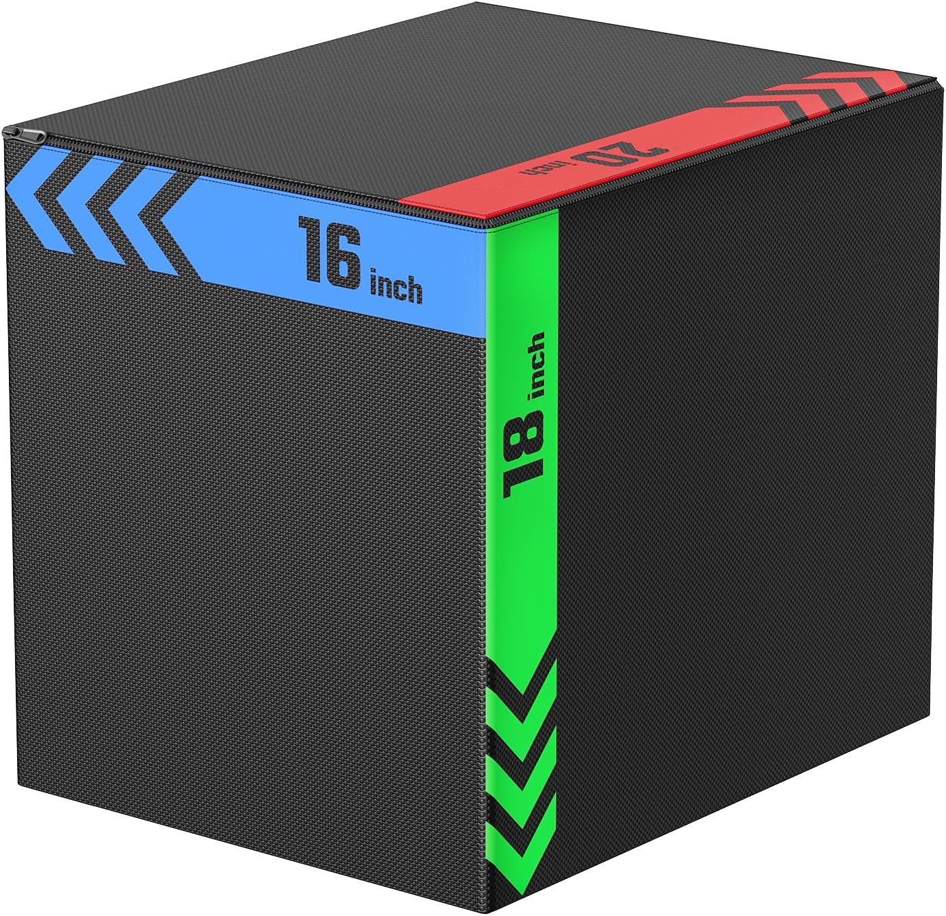 papababe 3-in-1 Plyometric Jump Box Workout Equipment, Box Jumps for Home Gym, Trainer with Anti Slip Surface and High Density Foam, Box Height: 20″, 24″, 30″