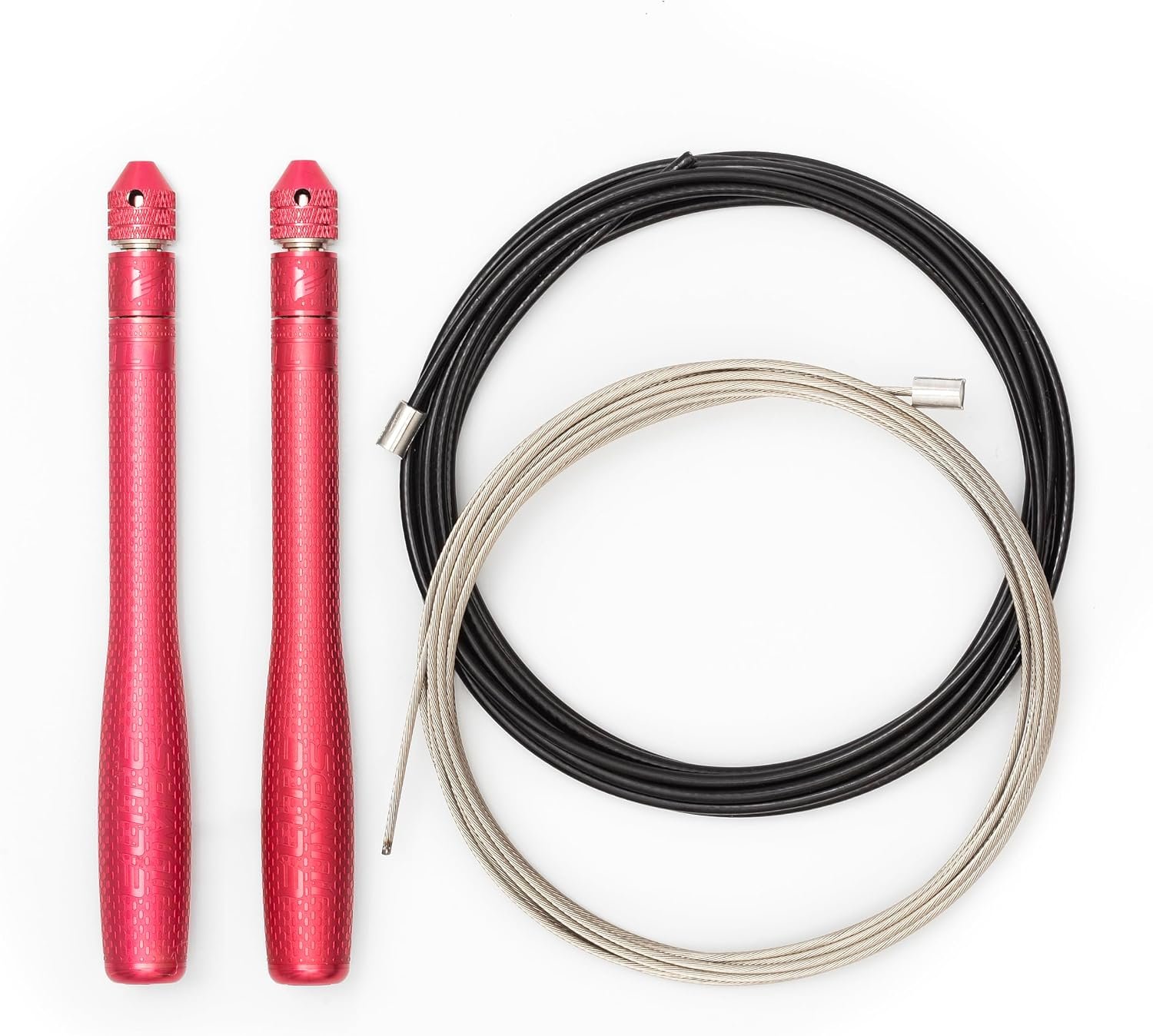 Elite Jumps Bullet COMP Speed Jump Rope, Double Under WOD, Red | Heavy resistance beaded rope. Long handles, shatterproof 2-inch beads. Adjustable for adults.