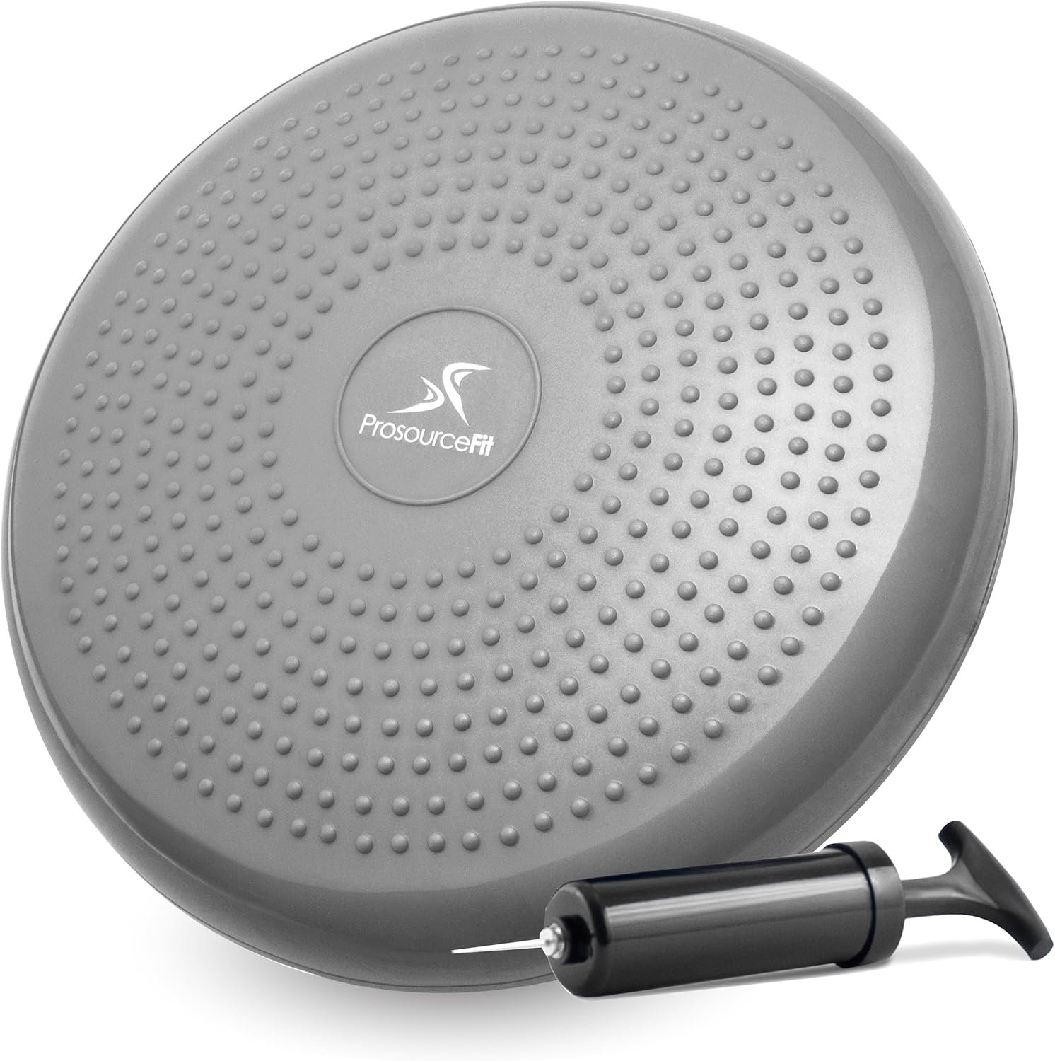 ProsourceFit Core Balance Disc Trainer, 14” Diameter with Pump for Fitness, Balance Training, or Seating; Wobble Board for Core Stability; Flexible Floor Cushions