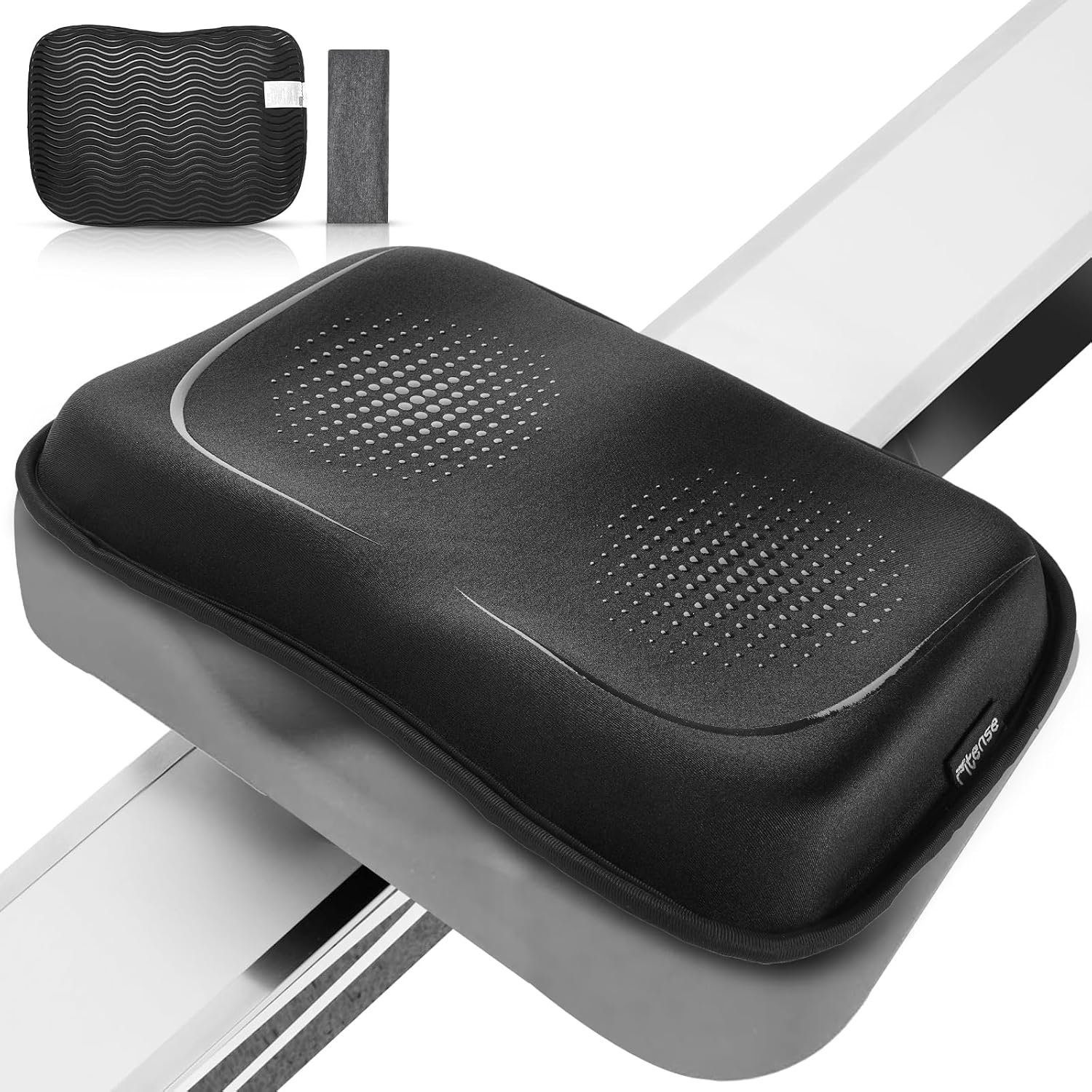 Fitense Rowing Machine Seat Cushion for The Concept 2 Rowing Machine with Extra Sports Headband, Memory Foam Row Machine Pad-Compatible with Concept 2 Rower, Recumbent Stationary Bike, Watter Rower