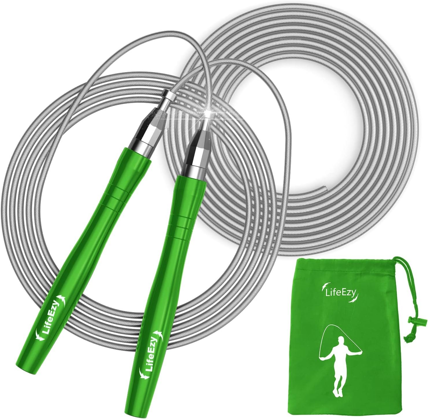 Jump Rope, High Speed Weighted Jump Rope – Premium Quality Tangle-Free – Self-Locking Screw-Free Design – Jump Ropes for Fitness – Skipping Rope for Workout Fitness, Crossfit & Home Exercises