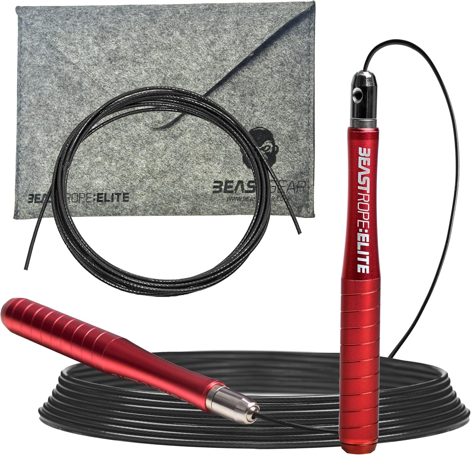 Beast Gear Jump Rope, Jump Ropes for Fitness, Premium Aluminium Skipping Rope for Men Women – Boxing, MMA, HIIT, Strength Training & Double Unders