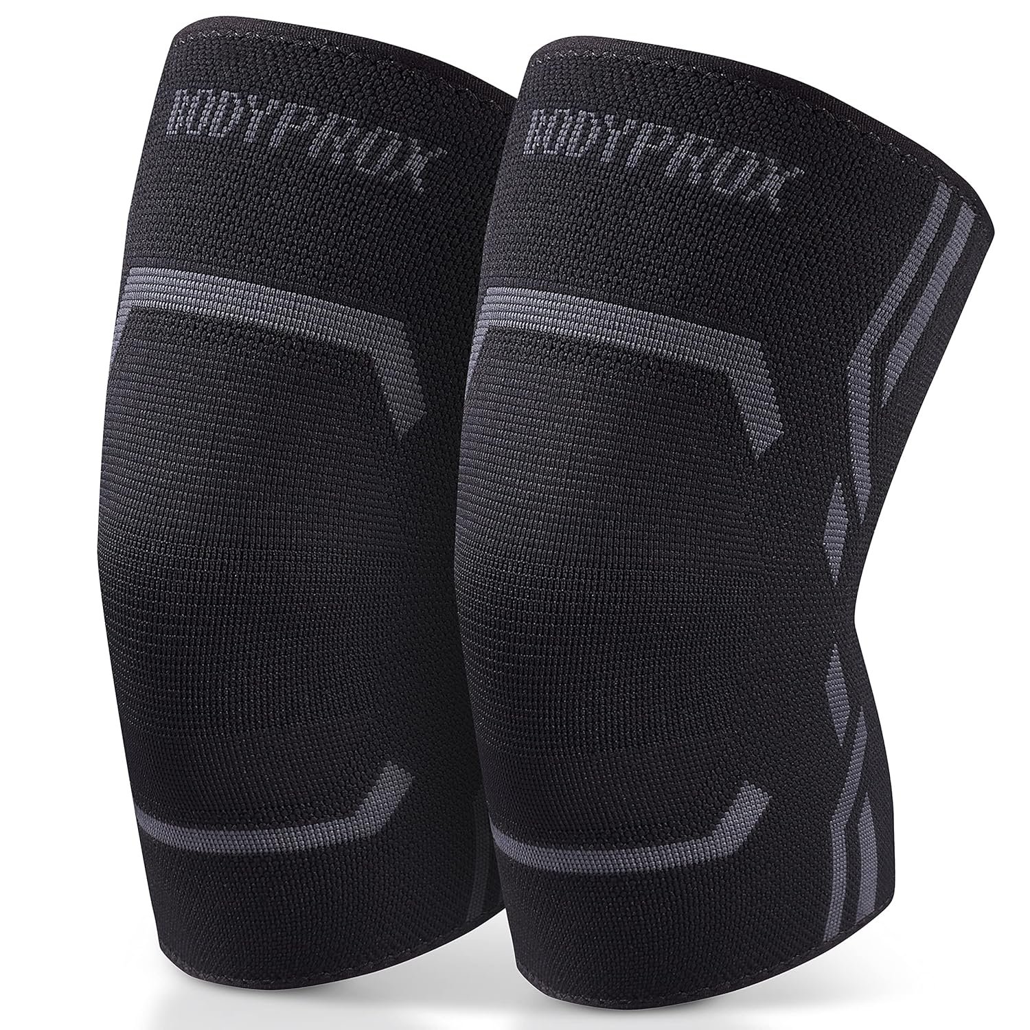 Bodyprox Knee Compression Sleeve for Men and Women (2 Pack), Knee Support Brace for Running and Work out (Small)