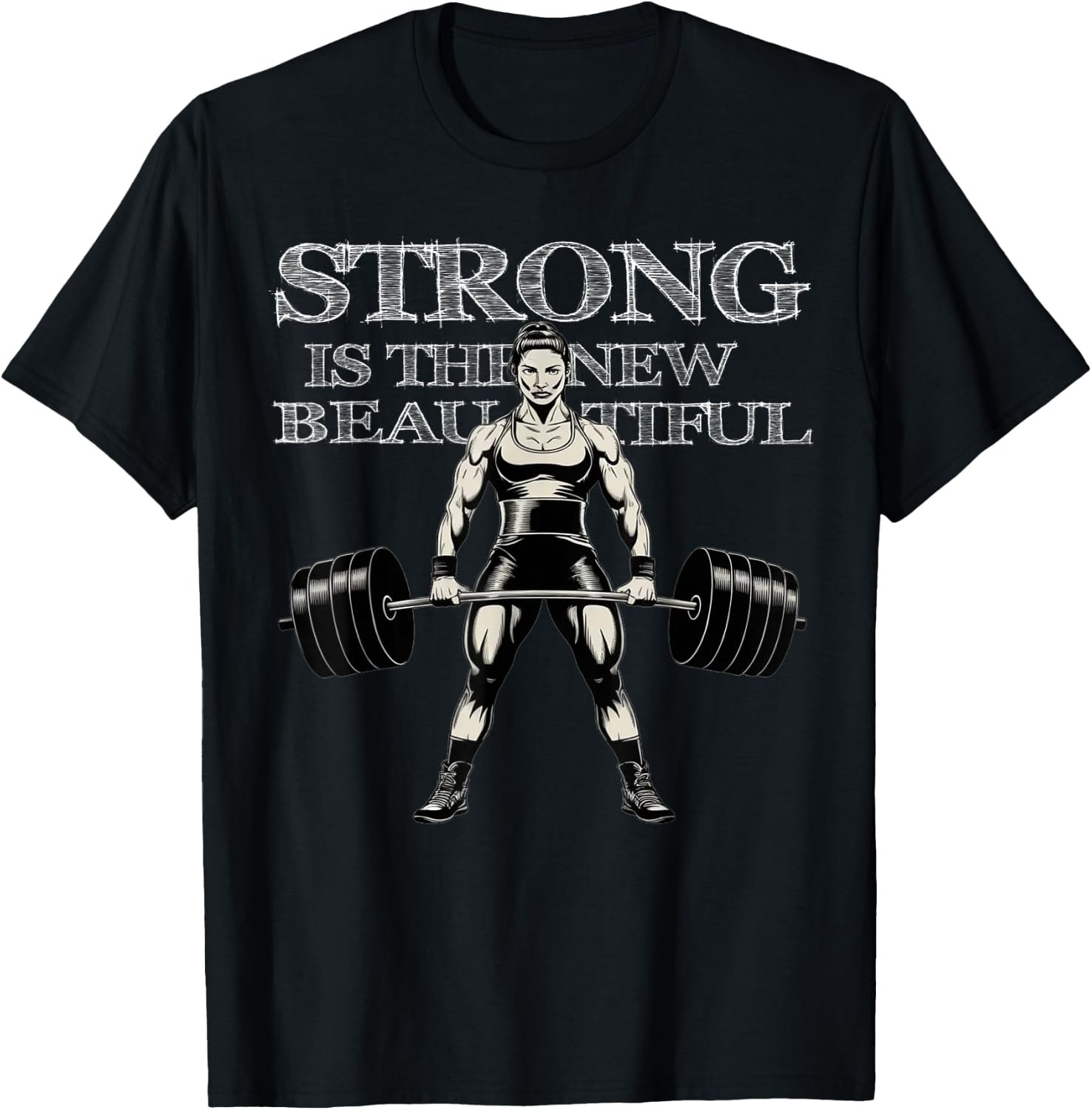 Strong is the New Beautiful: Women’s Health Fitness Gym T-Shirt